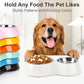 Elevated Dog Bowls Set - Non-Slip Raised Pet Feeder with Medium (10 oz) & Large (20 oz) Stainless Steel Bowls - Includes Durable Resin Stand for Puppies, Adult Dogs & Cats - White