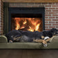 Furhaven Orthopedic Dog Bed for Large/Medium Dogs w/ Removable Bolsters & Washable Cover, For Dogs Up to 55 lbs - Faux Fur & Velvet Sofa - Dark Sage, Large