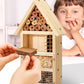 2 PK Large Cedar Wood Insect House Kit for DIY Project Backyard Insect House, Bee House, Nesting Habitat Shelters, Garden Shelter for Bees, Butterflies, Bugs