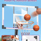 TONBUX Basketball Hoop Outdoor 44/48 Inch Shatterproof PC Backboard, 5.25-10FT Stepless Adjustable Height, Portable Basketball Hoop for Kids/Teens/Adults in Backyard, Driveway and Indoor