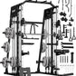 Smith Machine, Power Cage Squat Rack with Cable Crossover, Dual Pulley System, Pull-Up Bar, Home Gym Workout Equipment with Attachments for Strength Training and Weightlifting