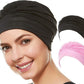 BEEMO Swim Caps for Women Swimming Turban Polyester Latex Lined Pleated for Ladies