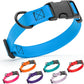 Dogline Biothane Waterproof Dog Collar with Quick Release Buckle Strong Coated Nylon Webbing with Odor- Proof for Easy Care Easy to Clean Fits Small Medium or Large Dogs, Dogline Blue 1" W 15-23" L