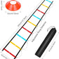 Agility Ladder Speed Training Equipment, 9 Rung 13FT Sports Agility Ladders Set Workout Ladder with 10 Disc Cones for Soccer, Speed, Football Fitness Feet Training