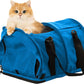 SturdiBag Pro 2.0 Pet Travel Carrier for Cats and Dogs | Soft Sided Pet Carrier Bag with Safety Clips and Seatbelt Straps for Car Travel | XL, Blue Jay