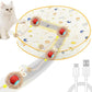 Interactive Cat Toys, Smart Rolling Ball in Play Mat, Automatic Speedy Moving Ball for Indoor Exercise, Motion Activated Pet Balls for Hide and Seek Mouse Catching Game (Red)