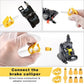 Brake Bleed Kit for Shimano, TEKTRO, TRP, SRAM/MAGURA/Formula/Hope, Hydraulic MTB Brake Bleed Kit for Shimano with M4-M7 Adapter, High Performance Mineral Oil Brake Fluid (2 * 60ml)