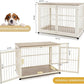 32 Inch Heavy Duty Dog Crate Furniture for Medium and Small Dogs, Decorative Pet House End Table, Wooden Cage Kennel Furniture Indoor with Double Doors, Sturdy Dog Cage for Anxiety Dog