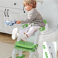 Potty Training Seat with Step Stool Ladder, Potty Training Toilet Seat with Soft Seat Splash Guard, Adjustable Height, 2 in 1 Potty Seats for Toddlers Kids Boys Girls