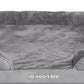 The Dog’s Bed, Orthopedic Standard Foam Waterproof Dog Bed with Standard Support, XL Silver Grey Plush, Waterproof, Supportive Dog Bed with Replaceable Covers, Veterinary Approved