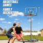 Basketball Hoop Outdoor, 4.4-10 ft Adjustable Height, Portable Basketball Hoop Goal System for Kids Teens and Adults, Weather-Resistant Heavy Base and 45 Inch Shatterproof Backboard
