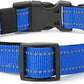 Reflective Dog Collar Padded with Soft Neoprene Breathable Quick Release Basic Dog Collars for Puppy Small Dogs Boy Girl Blue