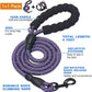 No Pull Dog Harness Adjustable Reflective Oxford Easy Control Medium Large Dog Harness with A Free Heavy Duty 5ft Dog Leash (L (Chest: 25.5"-31"), Purple Harness+Leash)