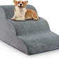 Chic Threads Dog Stairs for Small Dogs, 3-Step Dog Stairs for High Beds and Couch, Pet Steps for Small Dogs and Cats，Non-Slip Stable Indoor Dog Steps