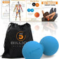 5BILLION FITNESS Peanut Massage Ball - Double Lacrosse Massage Ball & Mobility Ball for Physical Therapy - Deep Tissue Massage Tool for Myofascial Release, Muscle Relaxer, Acupoint Massage