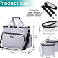 BAGLHER Dog Travel Bag, Pet Travel Bag (ALL Pet Travel Supplies), With 2 Pet Food Containers and 2 Collapsible Silicone Bowls; Essential Kits for Pet Travel DLwhite