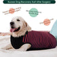 Kuoser Dog Recovery Suit, Anti Licking Dogs Rear Leg Sleeve, Abdominal Dog Surgical Suit with Pants Cover Protect Wounds, Dogs Elbow Protector Soft Pet Surgery Onesie Cone Alternative, Red 3XL
