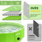 Furrybaby Dog Pool, Kiddie Pool with Hard Plate Collapsible Pet Bath Foldable Swimming Pet Pool Portable Green 32''