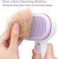 aumuca Cat and Dog Grooming Brush for Shedding, Removes Loose Fur from Long or Short Haired Pets - Ideal for Cats, Kittens, Rabbits, and More - Purple