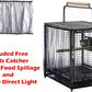 Portable Durable Heavy Duty Travel Veterinary Bird Parrot Carrier Cage Feeding Bowl Play Wooden Stand Perch with Handle Prevent Beaks Out