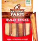Natural Farm Jumbo Bully Sticks (6 Inch, 4 Pack), Odor Free, Extra-Thick Dog Chews - Fully Digestible 100% Beef Treats, Supports Dental Health, Keep Your Dog Busy with 50% Longer Lasting Chews