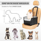 PETSFIT Small Dog Car Seat, Waterproof PU Leather Dog Carseat with Patent Safe Buckles, Clip-On Leash, Car Seat for Dogs, Cats Up to 25 lbs (Glossy Black)