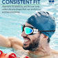 Swim Goggles, Polarized Adult Swimming Goggles Bungee Strap No Hair Pulling Anti-fog Pool Goggles for Men Women