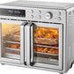 Midea Flexify French Door Toaster Oven Air Fryer Combo, 26.4 QT, Extra Large Air Fryer Countertop Oven 10-in-1 Combo, 25% Faster Cooking and 90% Less Oil, Stainless Steel