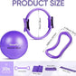 Home Pilates Kit for Women Pilates Equipment Ring and Ball Set Magic Circle Hoop with 5 Resistance Bands Compact Toning Fitness Essentials Starter Set Accessories