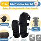 Soft-Style Kids Knee and Elbow Pads with Bike Gloves, Flexible Impact-Resistant Gear for Ages 2-11, Designed for Balance Bikes, Roller-Skating, and Skateboarding