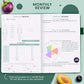 Clever Fox Wellness Planner - Weekly & Daily Health and Wellness Log, Food Journal & Meal Planner Diary for Calorie Counting, Notebook for Medical Condition Tracking, A5-Sized - Forest Green