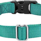 Mikivery Nylon Dog Collar with Quick Release Buckle Soft Adjustable Sturdy for Small Medium Large Dogs Teal,M