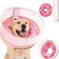 Inflatable Dog Cone Collar with Enhanced Anti-Licking, Soft Neck Donut for Dogs Cats, Recovery Pet Cone Collar After Surgery for Large Medium Small Dogs (Donut Pink2, Large)