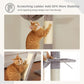 PEQULTI Floor to Ceiling Cat Tree, Tall Cat Tower, Adjustable Height (83''-108'') 5 Levels Climbing Tree for Indoor Cats with Cat Condo, Cozy Hammock and Scratching Post, Grey