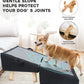 Dog Stairs for Small Dogs and Cats – 2-in-1 Dog Ramp for Bed and Couch, 16.5'' Foldable Wooden Pet Steps, Sturdy Multi-Use Split Ottoman Design, Dark Blue