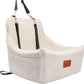 Dog Car Seat for Medium Dogs,Easy to Install with Adjustable Straps,Anti-Slip Bottom,Fully Detachable and Washable,Soft Fabric Fill in Memory Foam,Two Side Pockets(Beige,Medium)