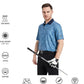Men's Golf Polo Shirts Short Sleeve Striped Performance Moisture Wicking Dry Fit Golf Shirts for Men