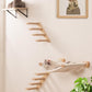 Cat Wall Hammock Shelves, Dual-Sided Cat Bed with Canvas & Plush Fabric, Wall Mounted Shelf for Large Cats, Space-Saving Perch for Lounging & Napping