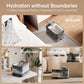 Thermostatic Automatic Pet Water Fountain, Cordless Pet Water Dispenser, Automatic Heating, 4.5L with Stainless Steel Tray for Cats Dogs Multiple Pets Indoor, S7 Plus Grey