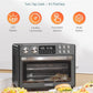 28QT Air Fryer Toaster Oven Combo, Large 12-in-1 Convection Countertop Oven with Next-Gen HeatWave Convection, 3-Layer Cooking, Rotisserie for Chicken, Fits 11" Pizza, Full Accessories, Sparkle Black