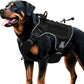 Heavy-Duty Tactical Dog Harness for Large Dogs, No Pull Adjustable Reflective Pet Vest with Molle System, K9 Military-Grade Control for Service Training, Outdoor & 10+ Breeds, Black, X-Large