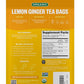 FGO Organic Lemon Ginger Tea, 100 Count, Eco-Conscious Tea Bags, Resealable Bag, Caffeine Free, Packaging May Vary (Pack of 1)
