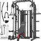 DONOW Smith Machine with Weight Stacks Power Cage Squat Rack Dual Cable Crossover Machine Home Gym Systems Station LAT Pull Down