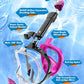 QingSong Full Face Snorkel Mask for Adults, Snorkeling Gear with Camera Mount, 180 Degree Panoramic View Snorkel Set Anti-Fog Anti-Leak