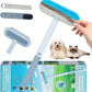 Multifunctional Pet Hair Remover Tool, 4 in 1-Reusable Washable Long Handle Dog&Cat Fur Hair Remover for Furniture,Carpet,Couch,Clothes,Bedding,Car,Window,Better Than Lint Rollers, with 2 Scrapers
