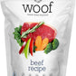 WOOF Freeze Dried Dog Food - Beef Recipe, High Protein Freeze Dried Dog Treats, Dog Food Topper & Meal, 2.2 lb