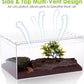 Reptile Terrarium Enclosure 8"x6"x4" Acrylic Tarantula Breeding Box Magnetic Hermit Crab Habitat Tank Transparent Jumping Spider Cage for Lizard Scorpion Sling Isopods Invertebrates Insect