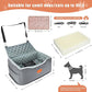 Memory Foam Booster Dog Car Seat for Medium Dogs Under 45 LBS, Elevated Pet Car Seat with Detachable Washable Cover, Anti-Slip Sturdy Dog Booster Seat with Seat Belt for Back Seat Travel