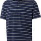 Rouen Mens Golf Shirt Moisture Wicking Dry Fit Performance Stripe Casual Collared Short Sleeve Golf Polo Shirts for Men