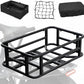 AWQM Large Ebike Basket, Waterproof Metal Electric Bicycle Basket, Quick Assemble Bike Accessories Rear Cargo Rack for Picnic, Pet, Sports